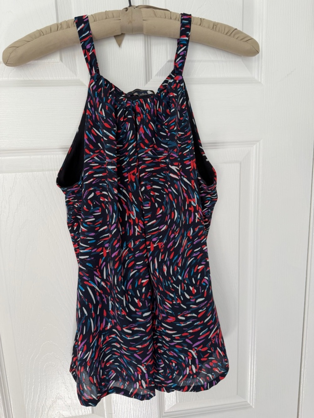 Banana Republic Navy Multi-Color Printed Camisole